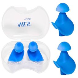 Silicone earplugs, blue, Nils AQUA