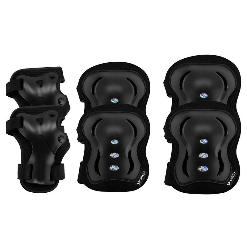 Set of protectors Spokey, for rollerblades, bicycle, scooter , black color