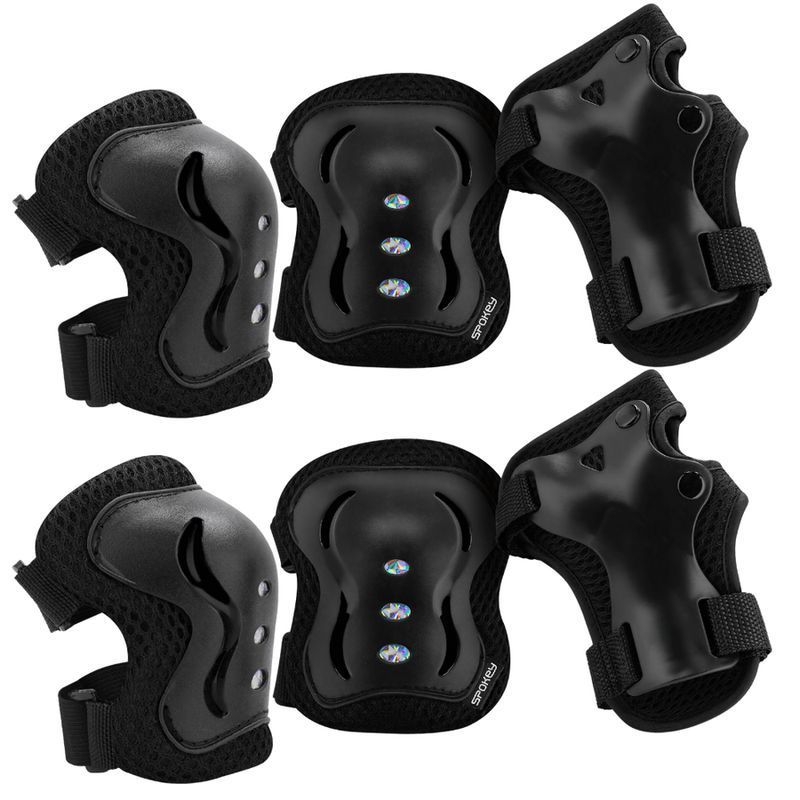 Set of protectors Spokey, for rollerblades, bicycle, scooter , black color
