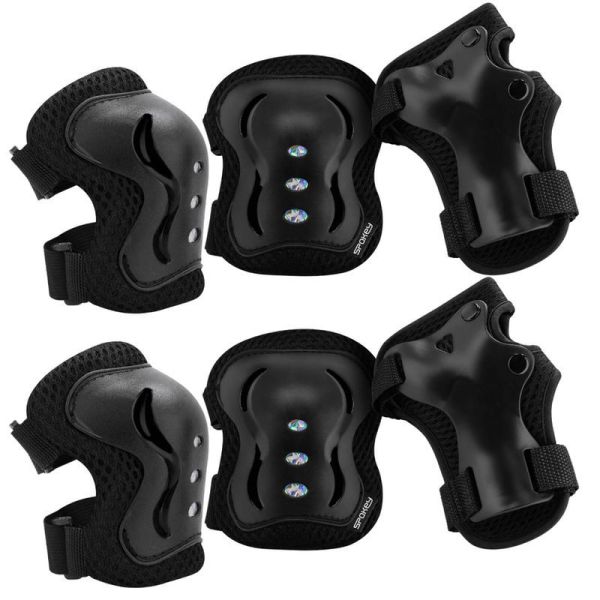 Set of protectors Spokey, for rollerblades, bicycle, scooter , black color