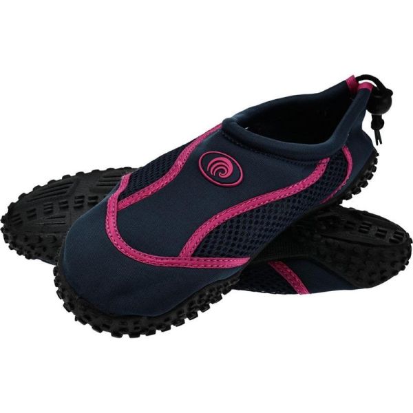 Women's water shoes, navy blue and pink color