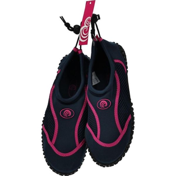 Women's water shoes, navy blue and pink color
