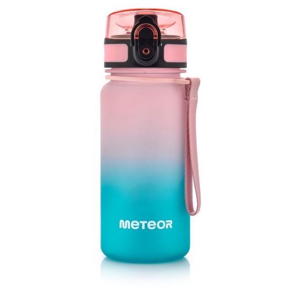 Meteor sports bottle 350 ml pink/turquoise