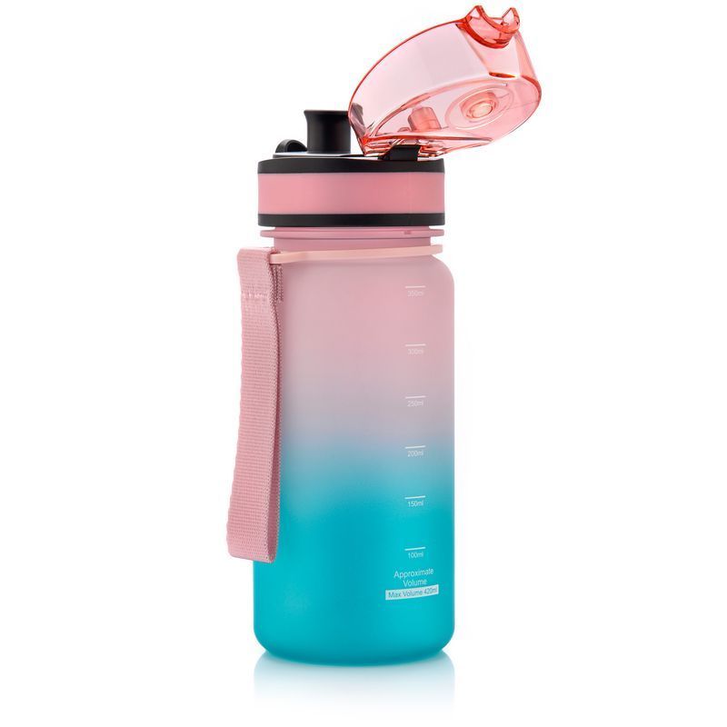 Meteor sports bottle 350 ml pink/turquoise