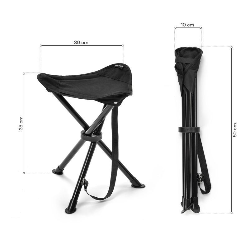 Meteor Lago folding chair black, 16936, black color
