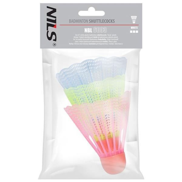 NILS NBL6013 badminton shuttle, nylon color mix