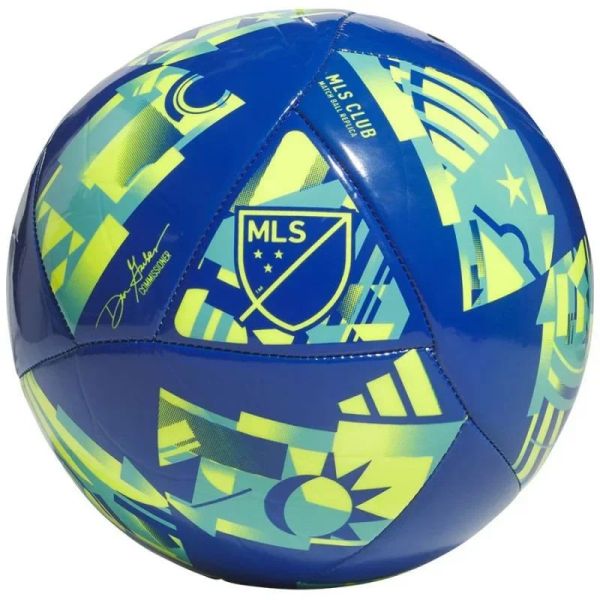 Adidas MLS Club soccer ball, size 5, navy blue and yellow color