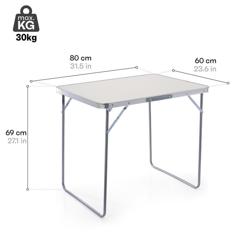 Meteor Repast folding table, 16534, white color