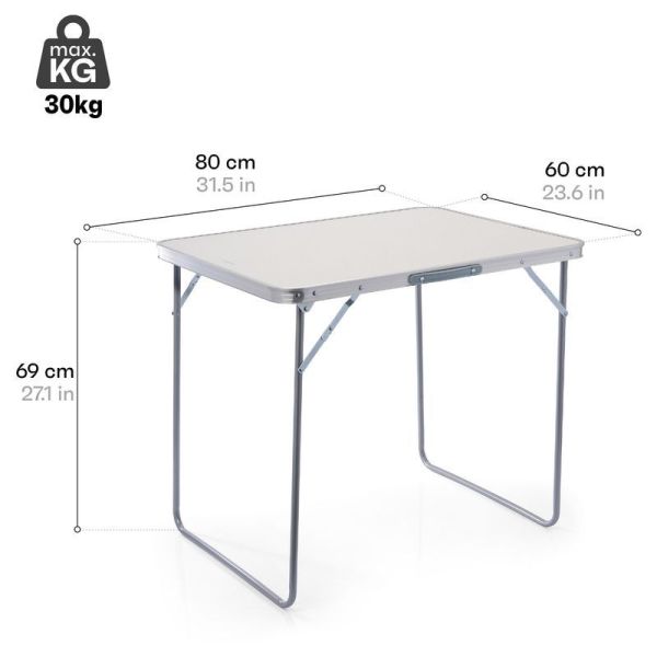 Meteor Repast folding table, 16534, white color