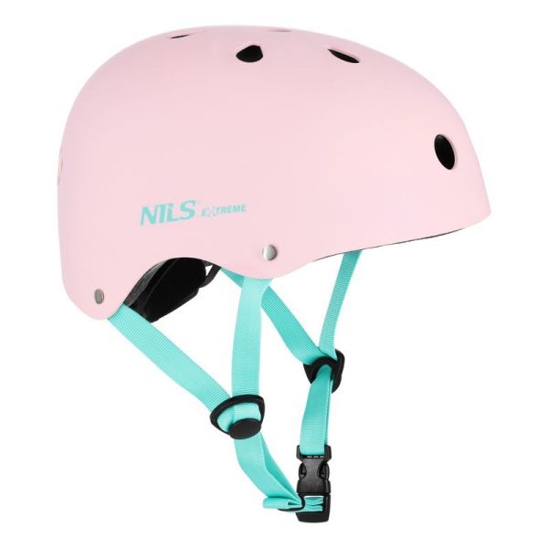Nils Extreme MTW001-1 bicycle helmet, size M, pink and sea color