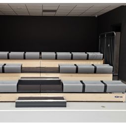 THIN-UP wall-folding grandstand with Verso seating