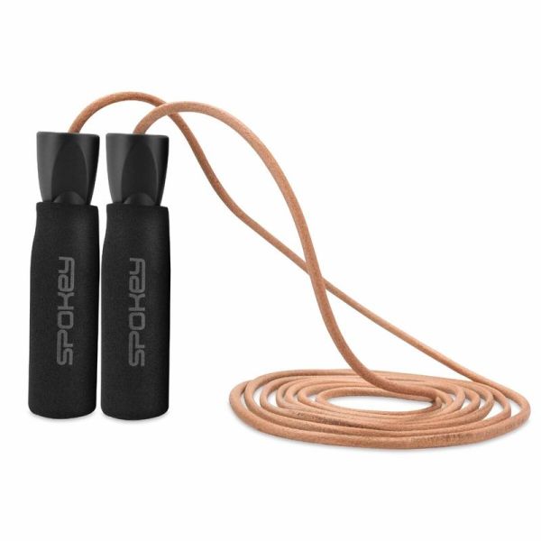 Spokey leather skipping rope, 280cm, Quick Skip, 944033