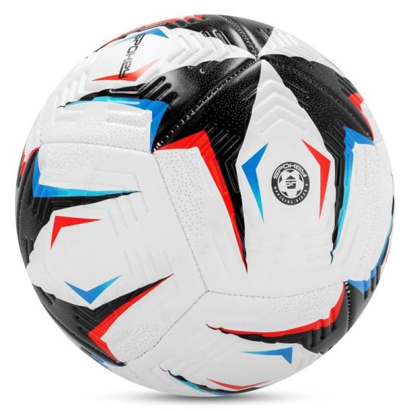 Spokey Flick soccer, size 5, color white-black-blue-red
