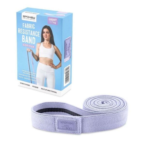 Guma treningowa Spokey 945961, opór 1-7 kg, kolor fioletowy