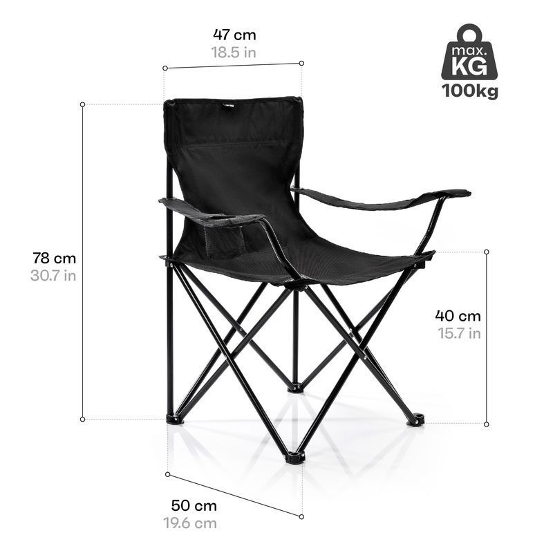 Meteor Quay folding chair,16529,black color