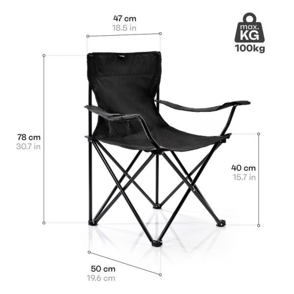 Meteor Quay folding chair,16529,black color