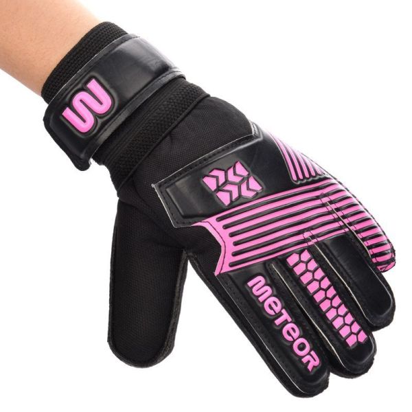 Goalkeeper gloves Meteor Catch ,black-pink color