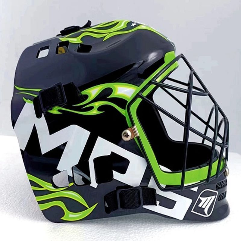MPS universal helmet for floorball, green and black