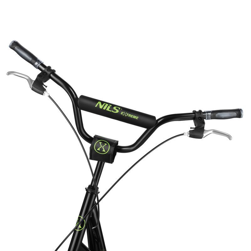 Scooter with pumped wheels, WH10201, NILS EXTREME, black-green color