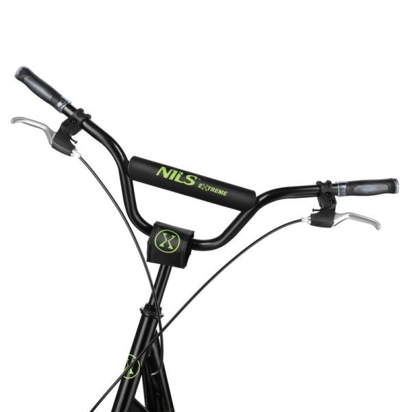 Scooter with pumped wheels, WH10201, NILS EXTREME, black-green color