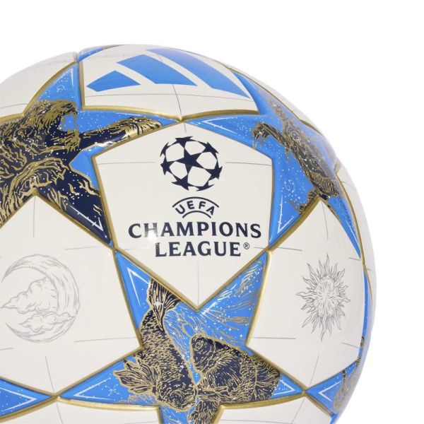 Adidas UCL League J350 soccer ball, size 4, white-blue-gold color