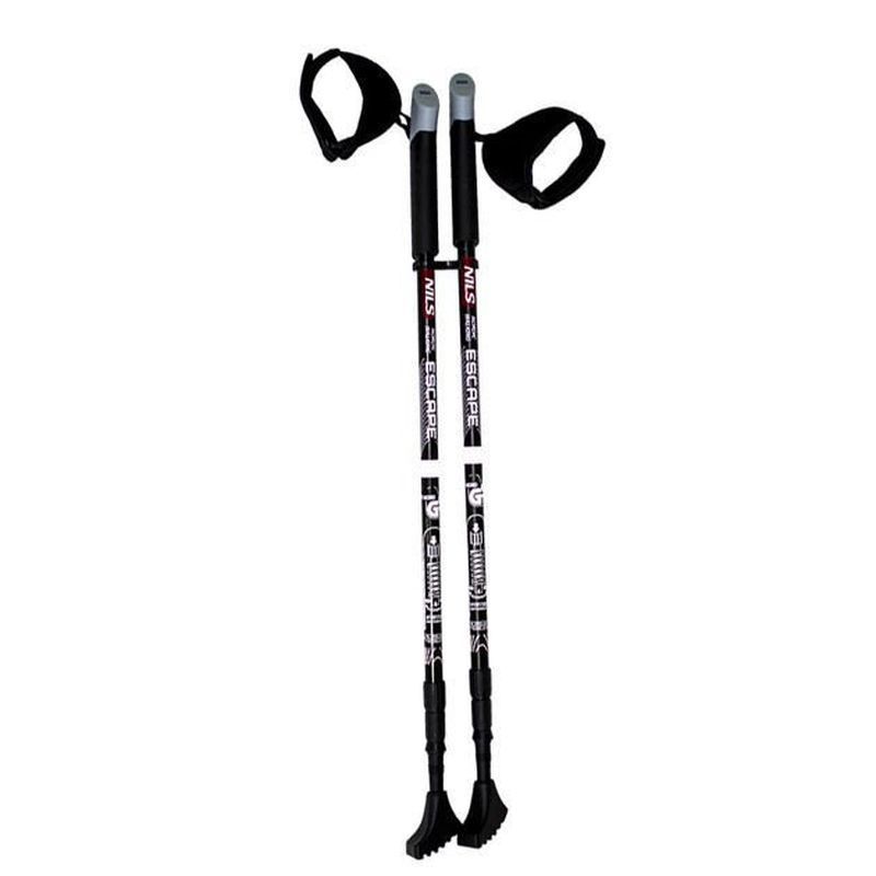 NILS Nordic Walking Poles, NW608, black color