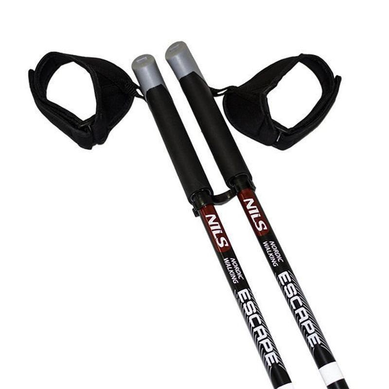 NILS Nordic Walking Poles, NW608, black color