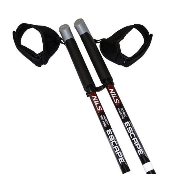 NILS Nordic Walking Poles, NW608, black color