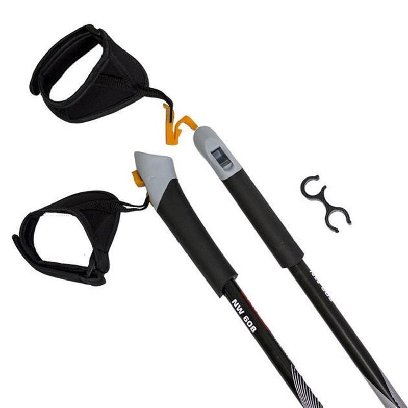 NILS Nordic Walking Poles, NW608, black color