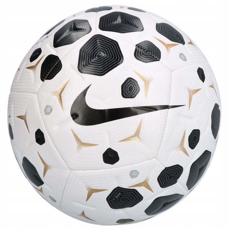 Nike Academy soccer, size 5, white-black-gold color