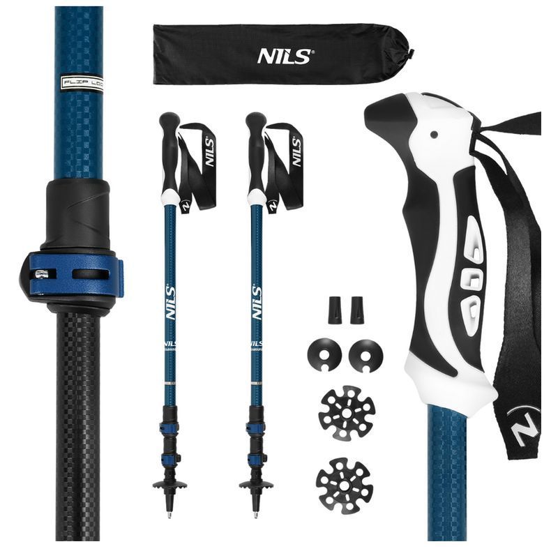 Kijki trekingowe Nils, TK8601, kolor niebieski