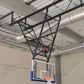 Fastening structures for sports halls